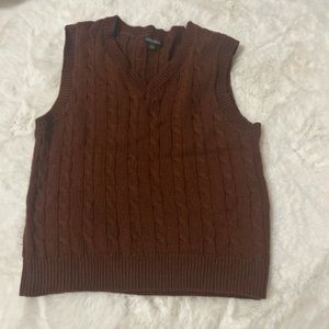 wildfable brown knit sweater vest